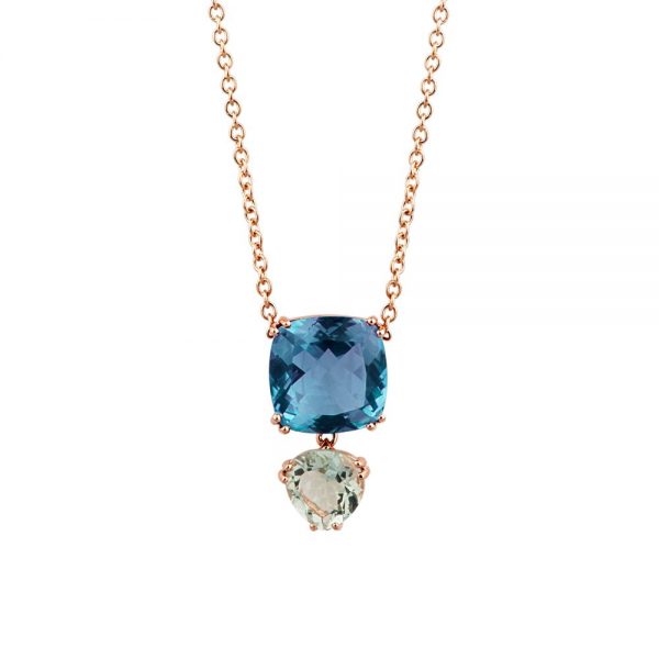 necklace ketting londen blue topaas london topaz parel gent