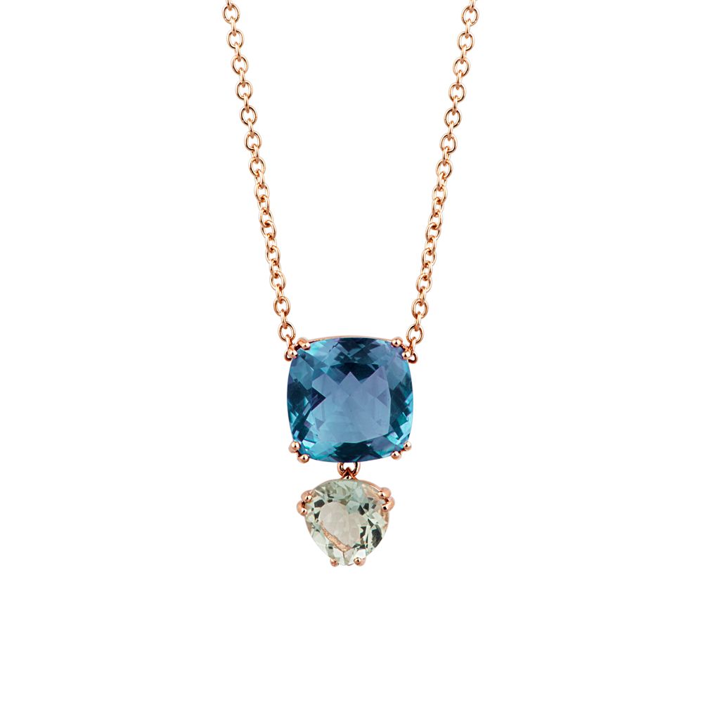 necklace ketting londen blue topaas london topaz parel gent