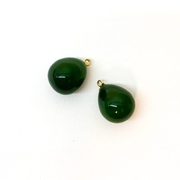 Jade groen mosgroen glad oorbellen mix & match oorbellen gent