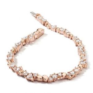 Armband 'Jackie' Roosgeslepen Diamanten roosgoud gent