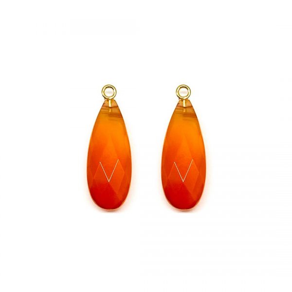 druppel carneool facet carnelian parel gent