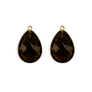 druppel rookkwarts parel gent facet geslepen smokey quartz