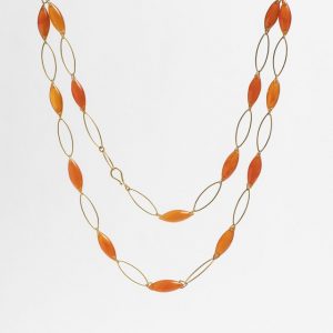 carnelian carneool necklace 20k gold