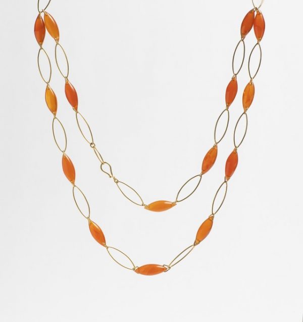 carnelian carneool necklace 20k gold