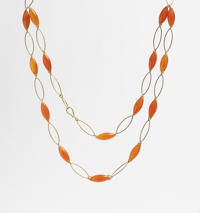 carnelian carneool necklace 20k gold