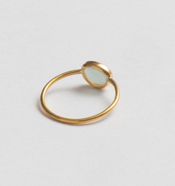 aquamarine ring fijn parel gent