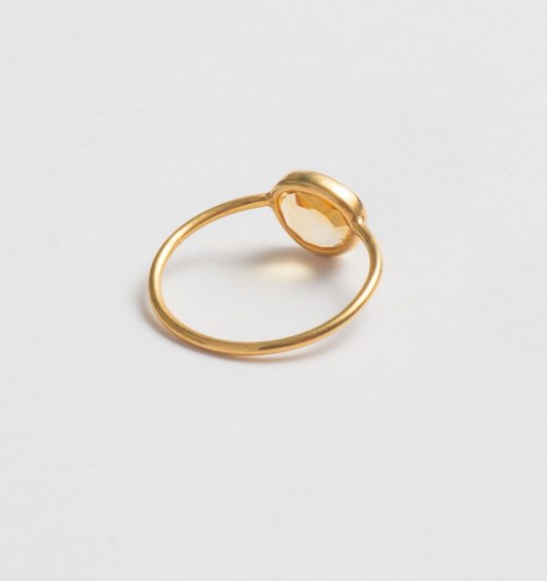 ring parel gent golden topaz topaas