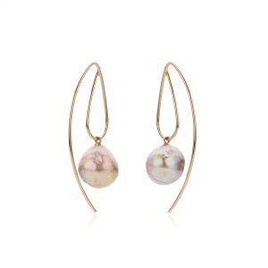Oorbellen Amelie barokparel roosgoud online kopen webshop juwelen