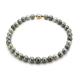 Collier tahitiparels met geelgouden slot parel gent juwelier juwelen