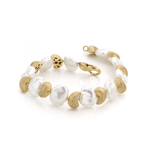 armband keshi parels echte parel witte bracelet