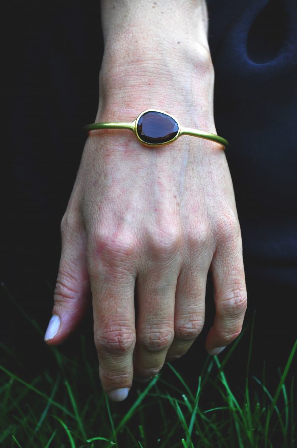 Armband Rookkwarts 20k geelgoud