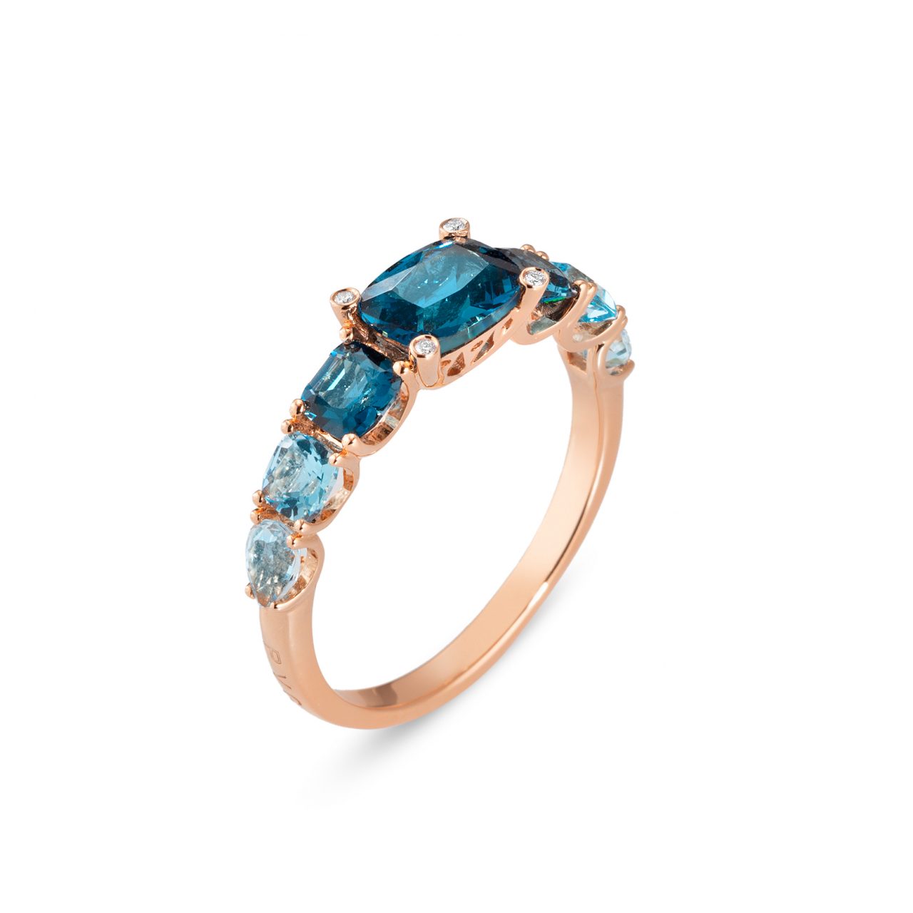 ring roosgoud blue topaas londen