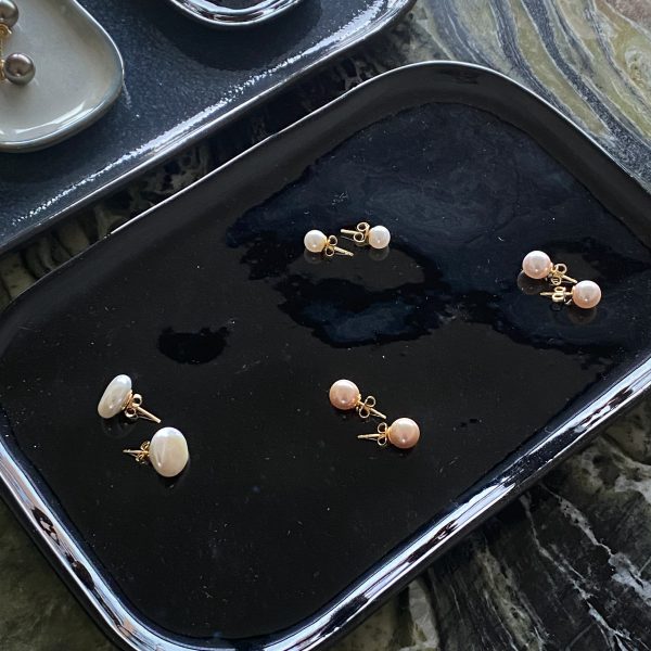 Collectie parel oorstekers eerste communie