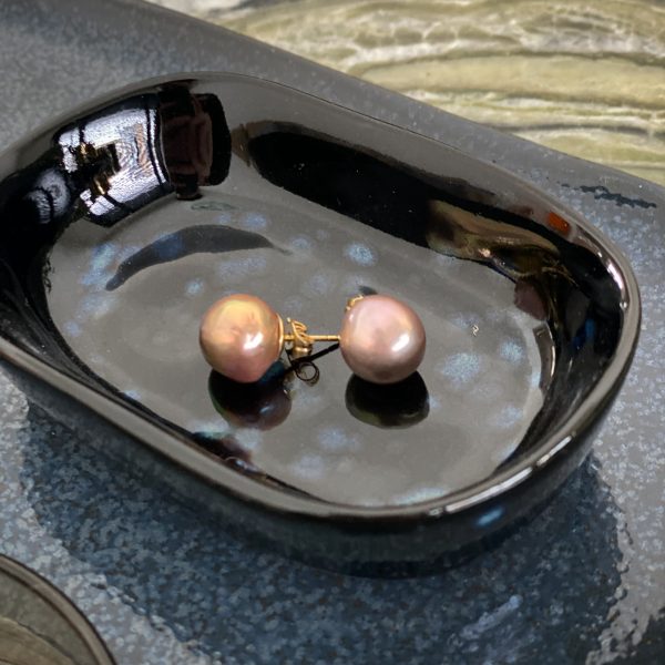 Steker Geelgoud Parel Zoetwater Rosé juwelier juwelen