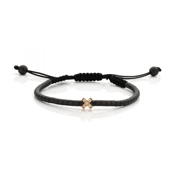 Armbandje Keramiek Kruisje fijn armbandje kruisje diamanten macramé