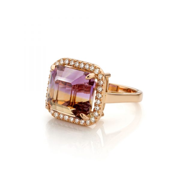 Ring Ametrine goudsmid gent handgemaakt