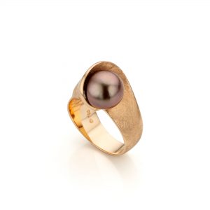 ring roosgoud met Tahiti parel