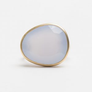 ring chalcedoon melkblauw