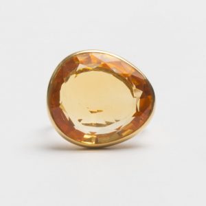 ring golden topaas groot