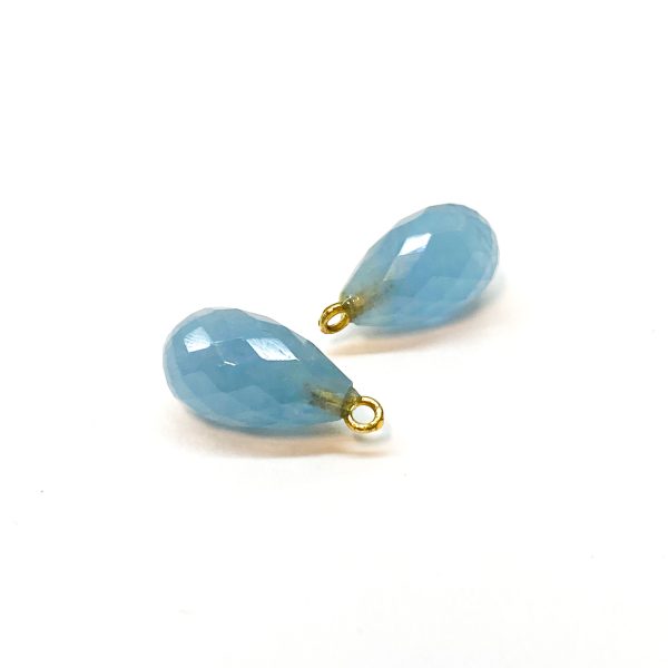 aquamarine facet Druppel blauw aquamarijn Mix & Match oorbellen oorringen gent juwelen
