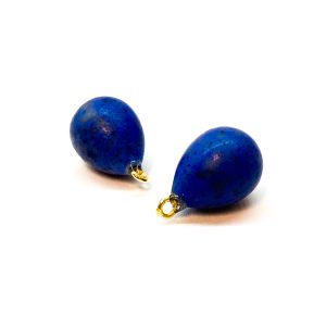 Druppel blauw matdumorturiet dumortieriet dumorturite Mix & Match oorbellen oorringen glas gent juwelen