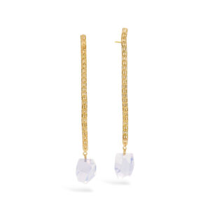 oorbellen Neon Rozenkwarts earrings gent Oorbellen Neon Quartz Pink Earrings