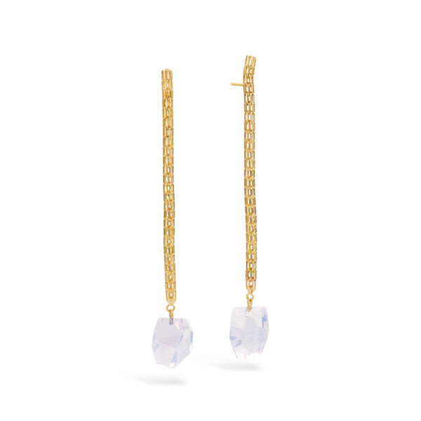 oorbellen Neon Rozenkwarts earrings gent Oorbellen Neon Quartz Pink Earrings