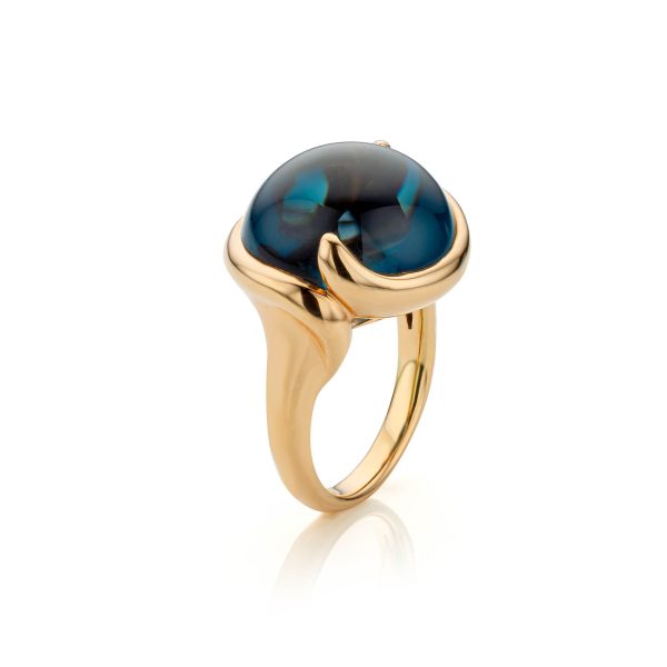 Ring Londen Topaas London Topaz darkblue blue color