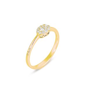 Ring Diamant 0.15ct diamond verlovingsring geelgoud