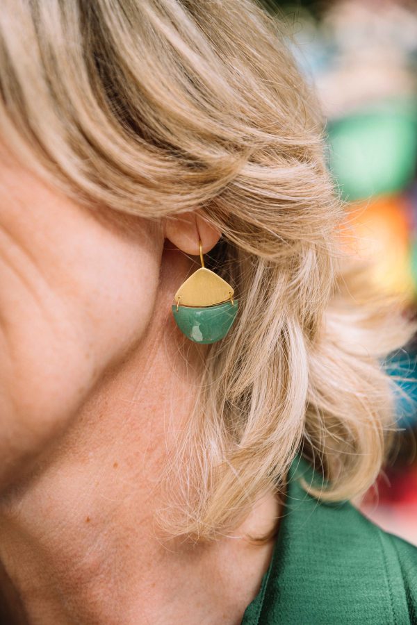 Oorbellen Aventurijn Adelline Aventurine earrings green