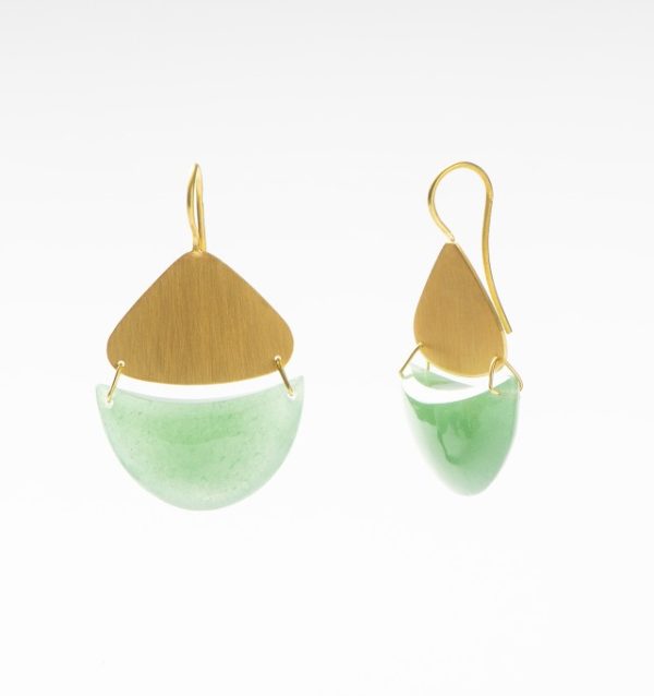 Oorbellen Aventurine groen edelsteen earrings colorful