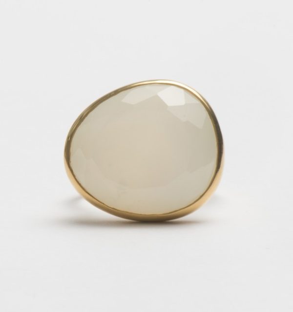 Ring Maansteen Big Moonstone statement crystal