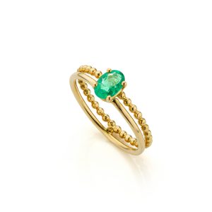 Ring Groen Smaragd geelgoud 18k gold goudsmid