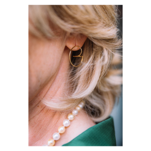 Oorbellen Spring Lente geelgoud earrings handmade goldsmith sabineherman